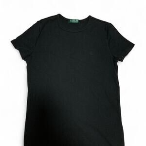 Ralph Lauren Petite Black Basic T Shirt Size Small